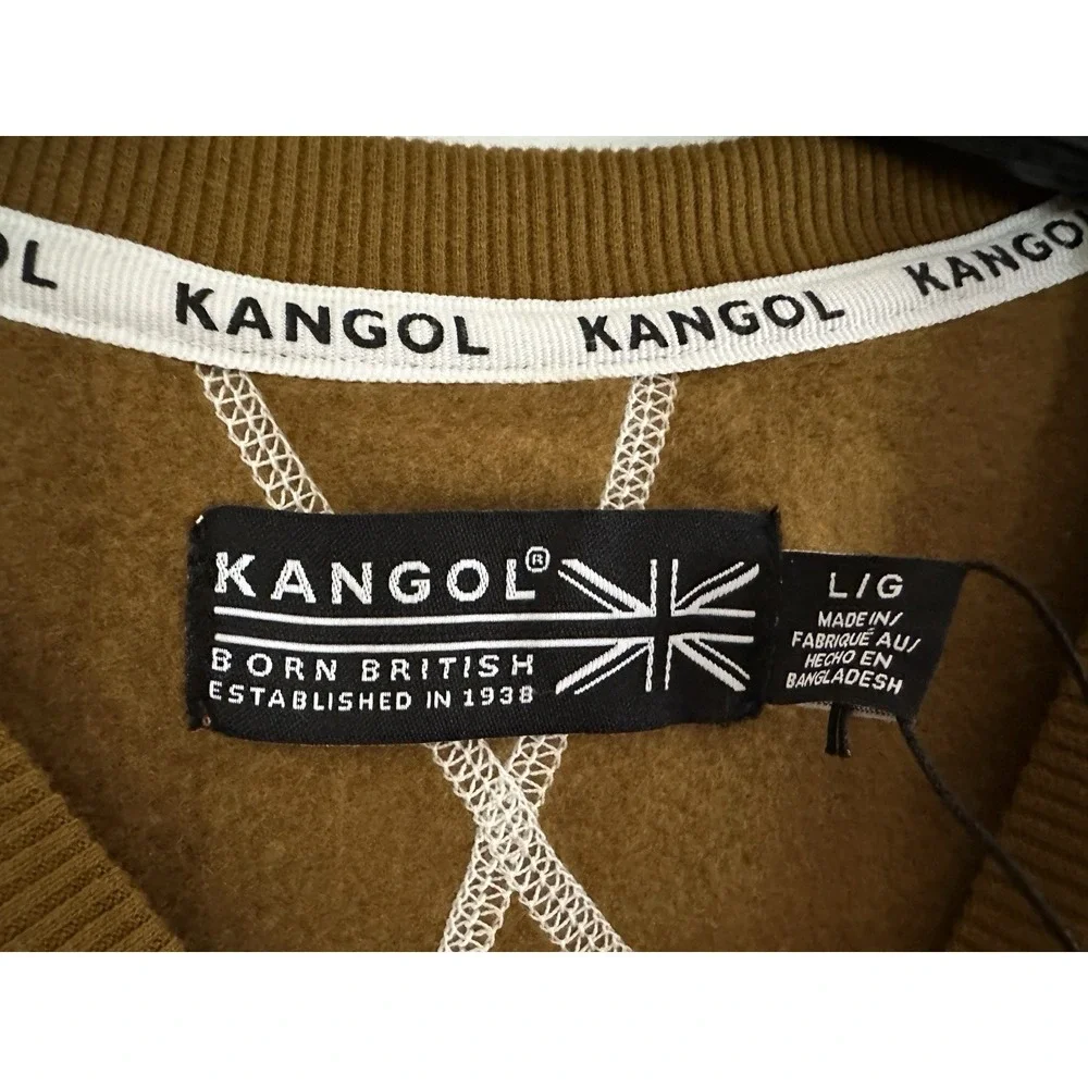 Brand New‎ Kangol - Born British Men's L Tapenade Crewneck Fleece Pullover